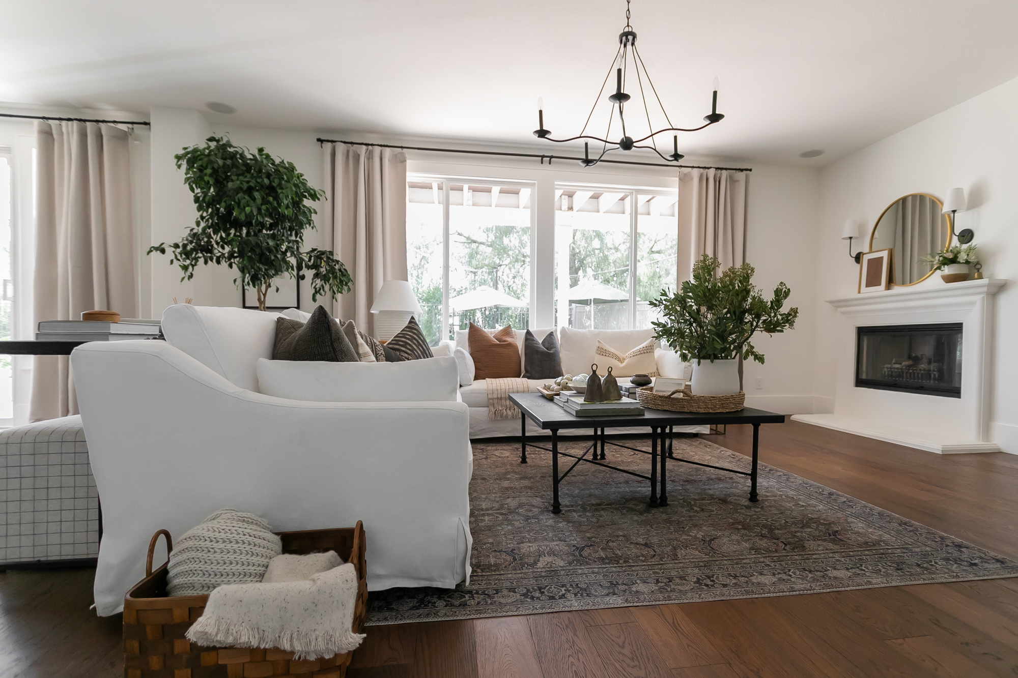 Custom home living room built by J. Arthur Custom Homes in Boerne, Texas Hill Country